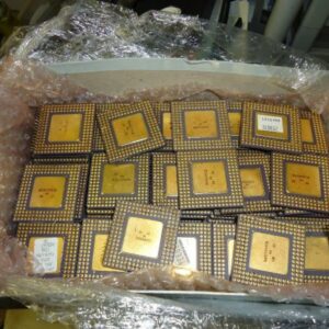 CPU CERAMIC PROCESSOR SCRAP WITH GOLD PINS (486 & 386 CPU SCRAP)