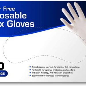 LATEX DISPOSABLE GLOVES POWDERED & POWDER FREE